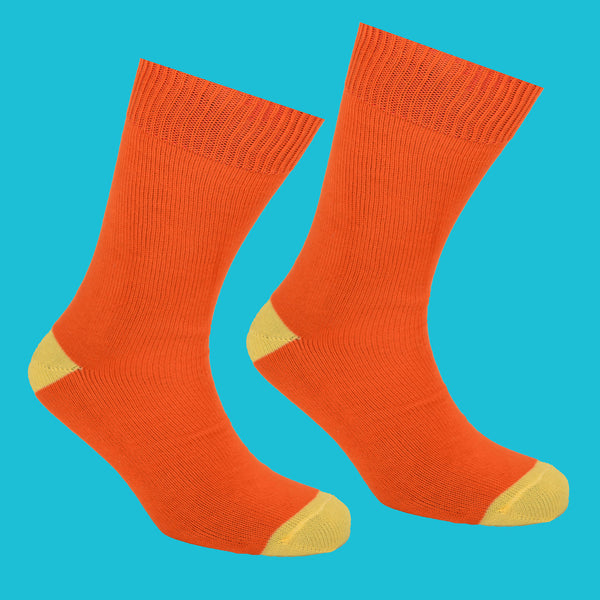 Plain Orange and Yellow Socks