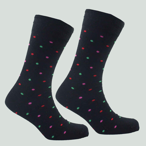 Small Spotty Black Socks