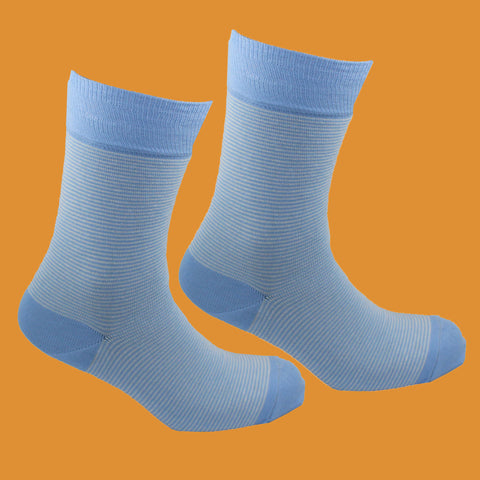 Men's Elgin Socks - Aqua/Ecru