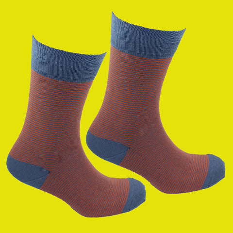 Men's Elgin Socks - Grey/Tango