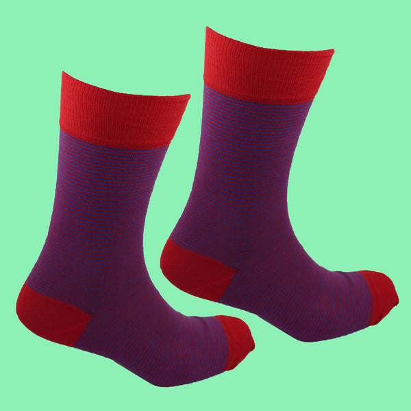 Men's Elgin Socks - Red/Royal