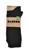 MEN'S 100% BAMBOO BLACK PINDOT SOCKS - 3 PACK