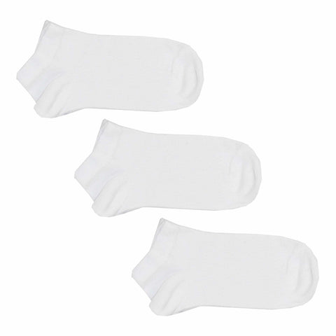 Women's 100% Bamboo Trainer Socks - Plain White