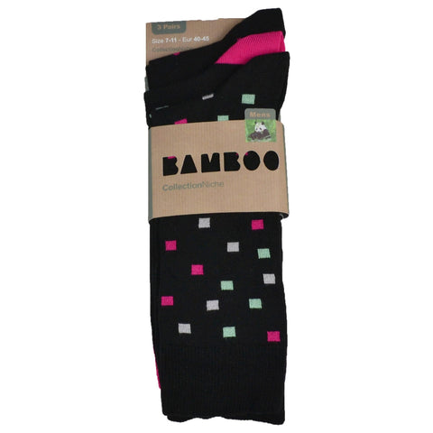 Men's 100% Bamboo Socks Pink and Black